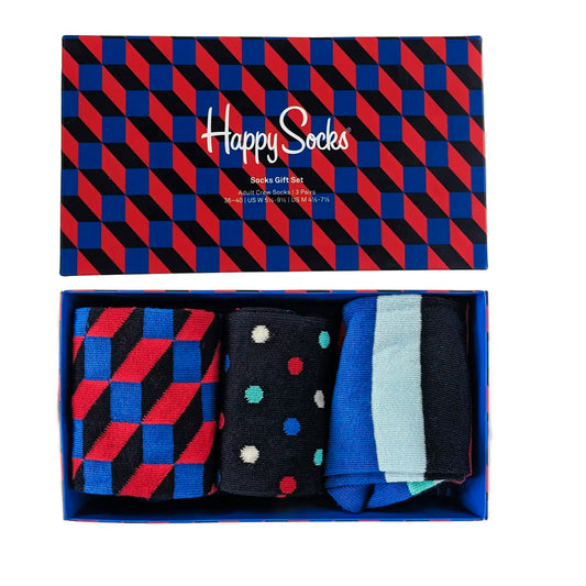 HAPPY SOCKS - 3-Pack Classic Multi-color Socken Geschenk Set RS