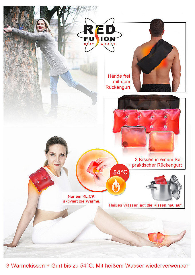 Red Fusion Wärmekissen-Set. Ideal für Schmerztherapie - tv-original - 6