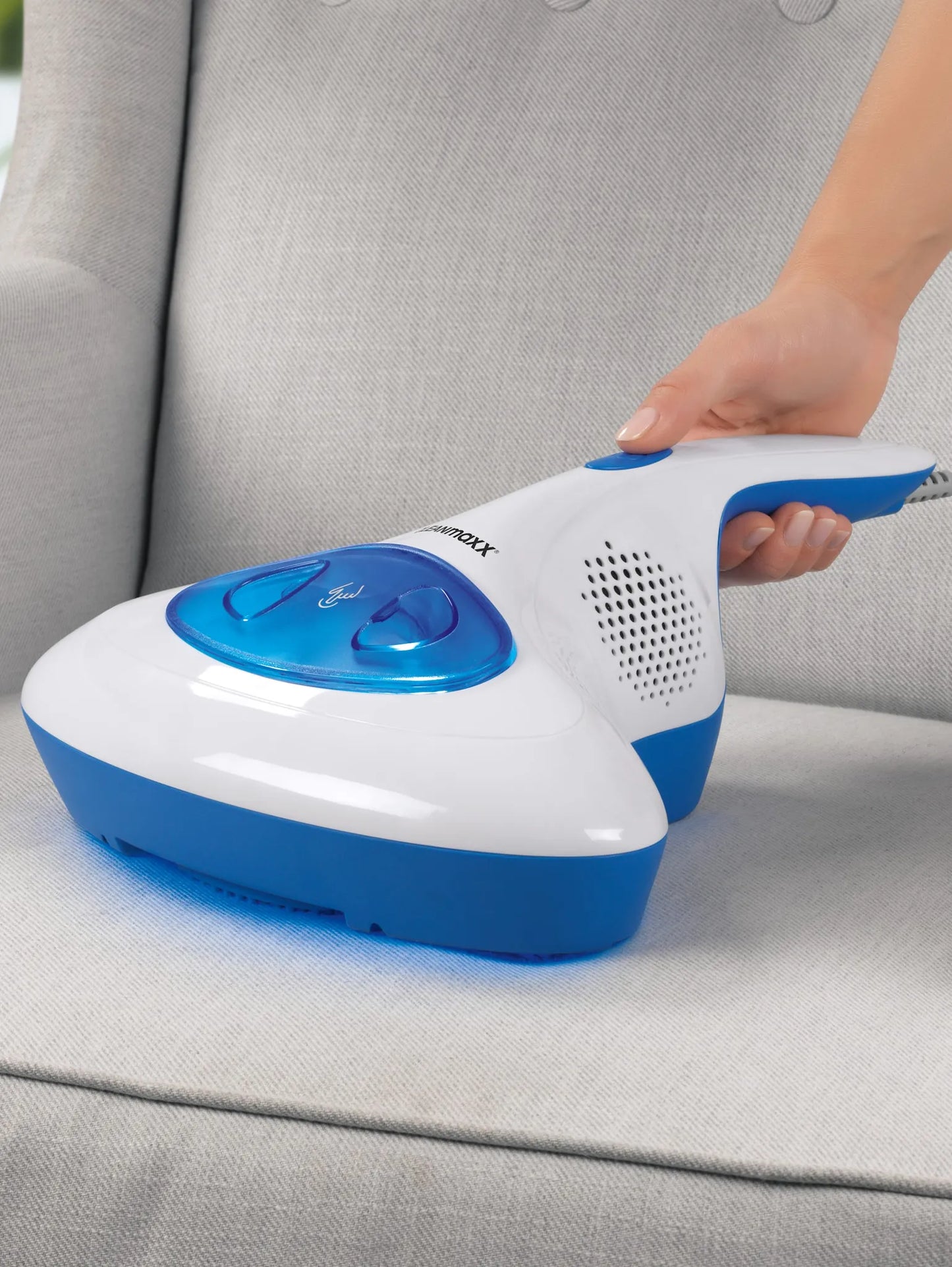 CLEANmaxx Milben-Handstaubsauger mit UV-C-Licht - Reinigen & Desinfizieren in einem Schritt Anti Milbensauger mit UV C Licht 300W HEPA Milben Handstaubsauger Cleanmaxx NEU