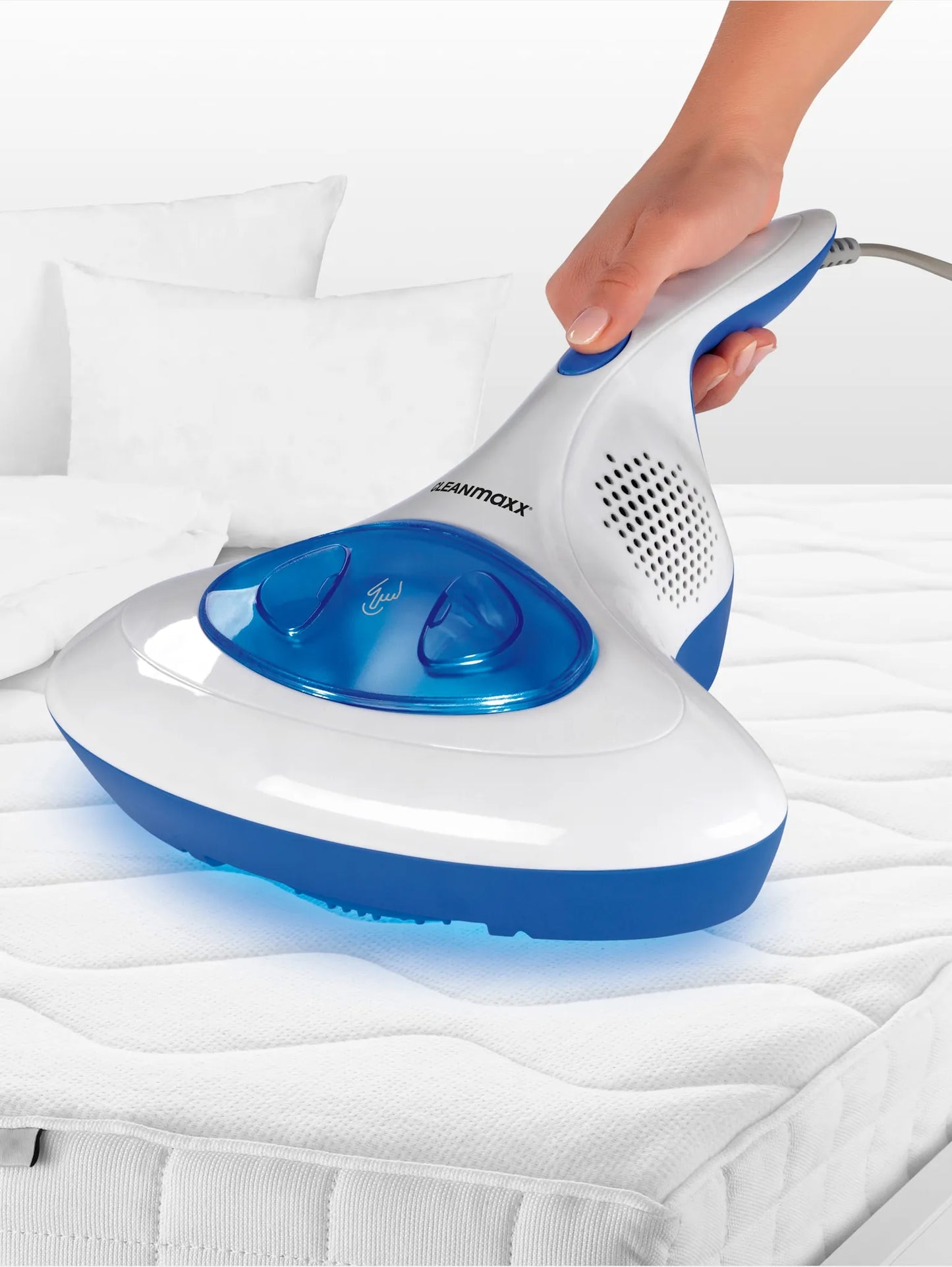 CLEANmaxx Milben-Handstaubsauger mit UV-C-Licht - Reinigen & Desinfizieren in einem Schritt Anti Milbensauger mit UV C Licht 300W HEPA Milben Handstaubsauger Cleanmaxx NEU