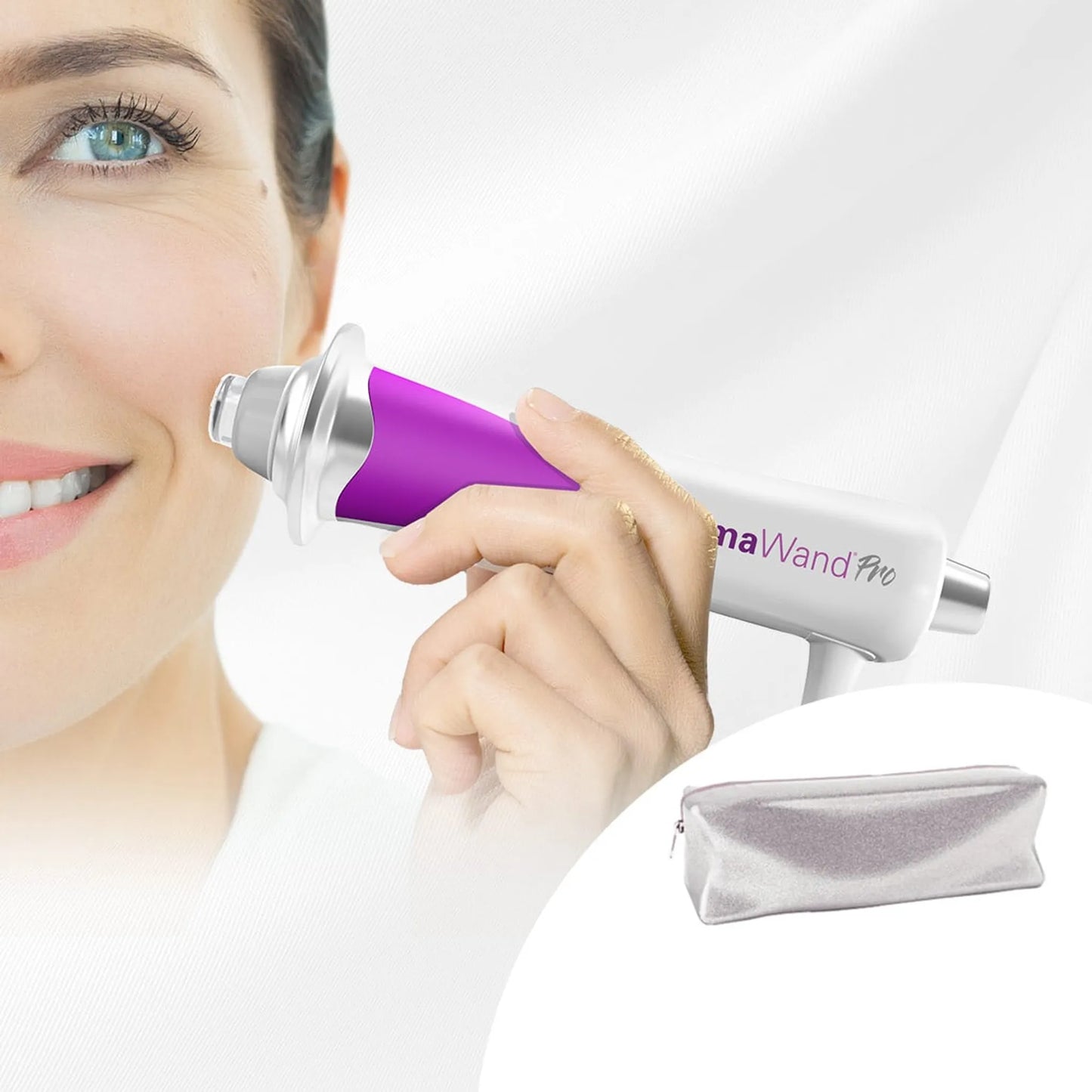 DermaWand Pro – Anti Aging Tool mit revitalisierender Wirkung – Beauty Gadget für effektives Augenbrauen-Lifting – Radiofrequenz Gerät Gesicht inkl. Tasche