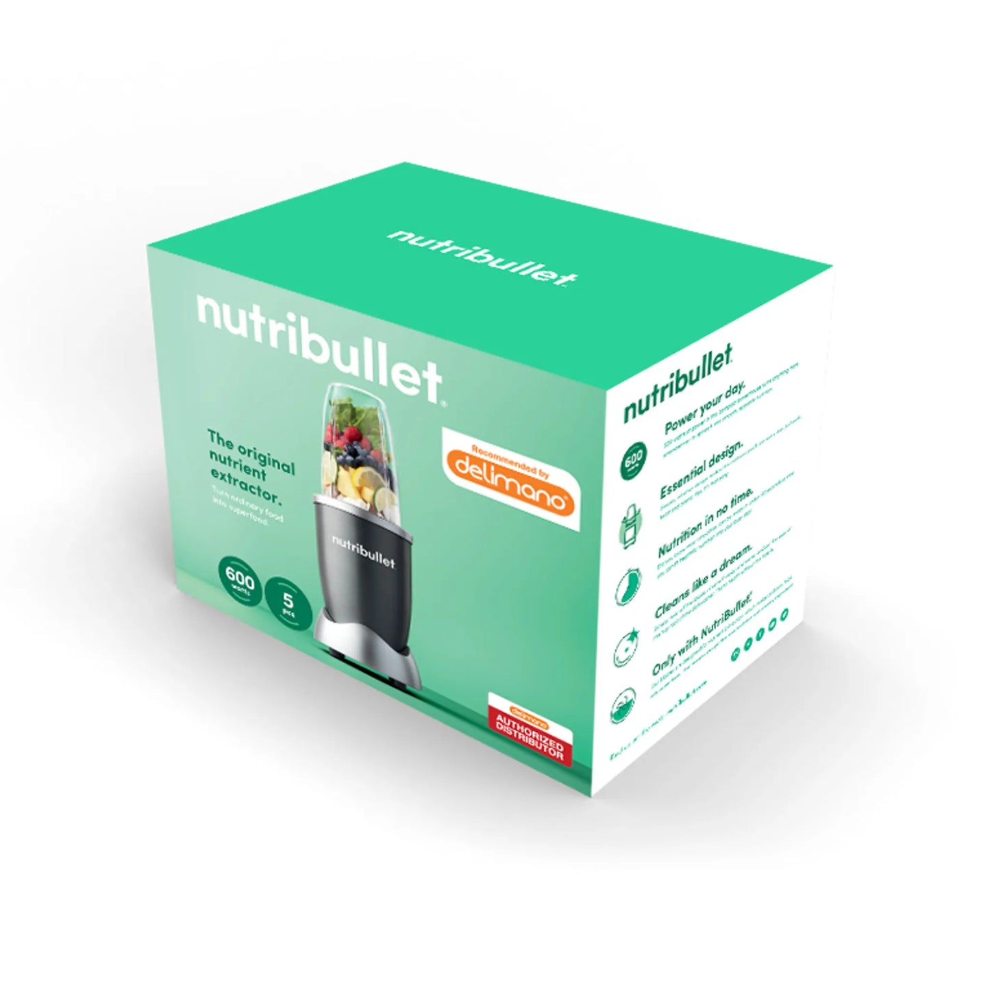 NutriBullet 600 Watt Serie - Nährstoff Extraktor, Gesundheits-Set, 20.000 Upm Smoothie Maker