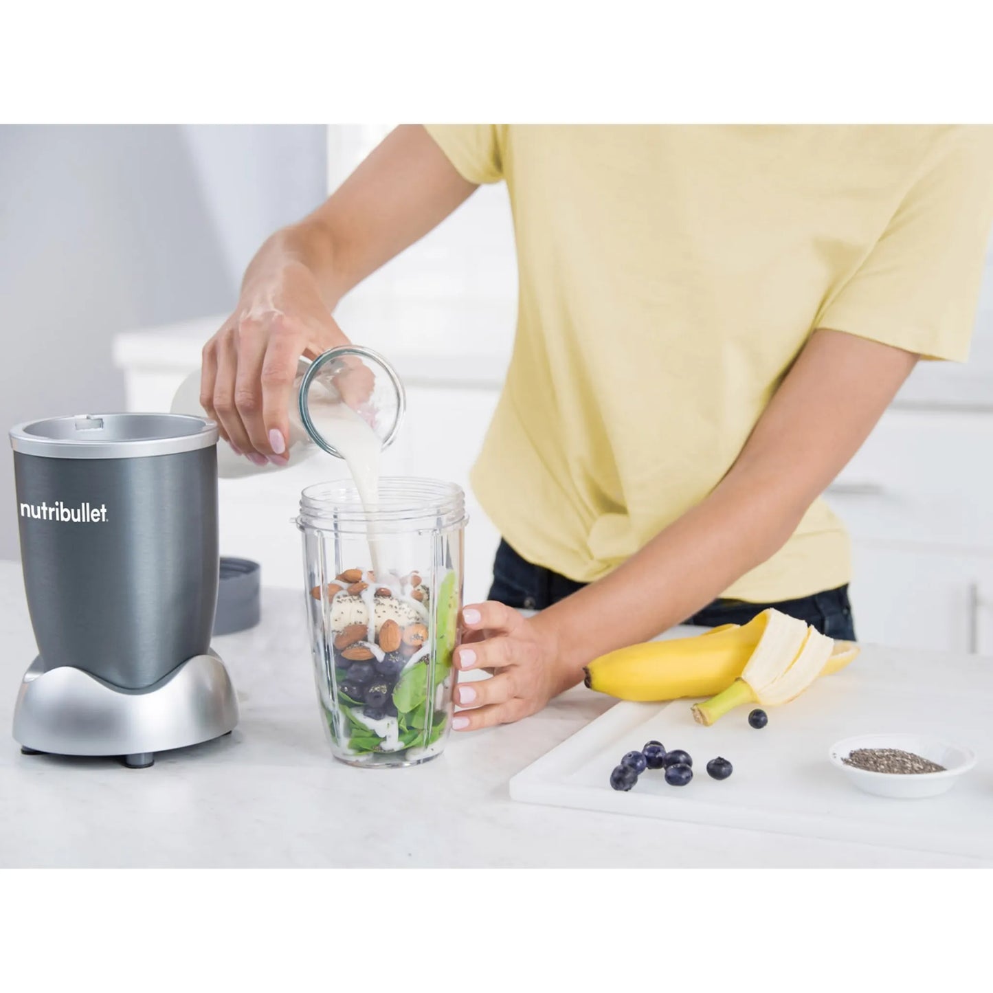 NutriBullet 600 Watt Serie - Nährstoff Extraktor, Gesundheits-Set, 20.000 Upm Smoothie Maker