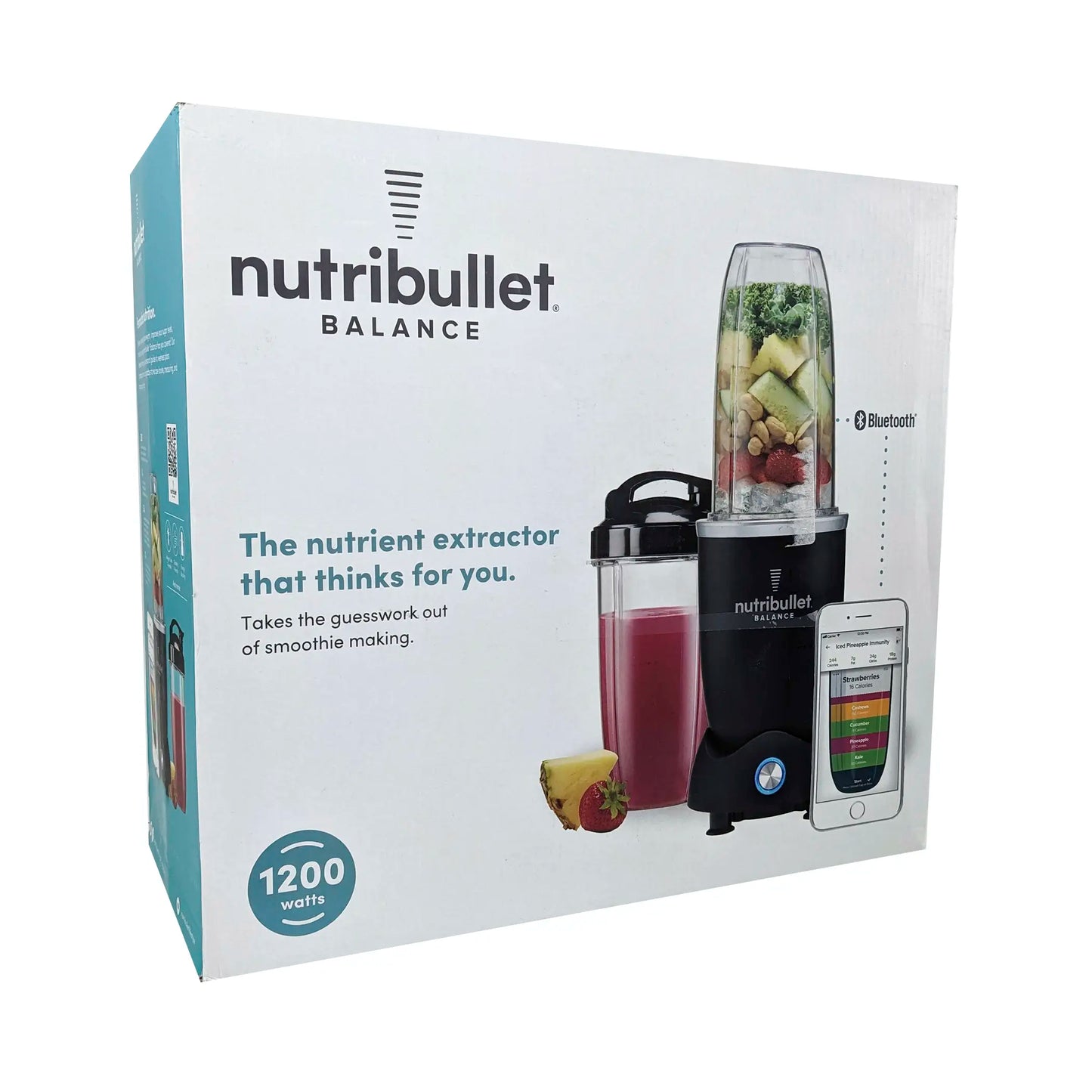 NUTRIBULLET Nutri Bullet 1200 Standmixer, Kunststoffgehäuse, 1200 Watt, 0,82 l Behälter, Becher mit Trinkdeckel