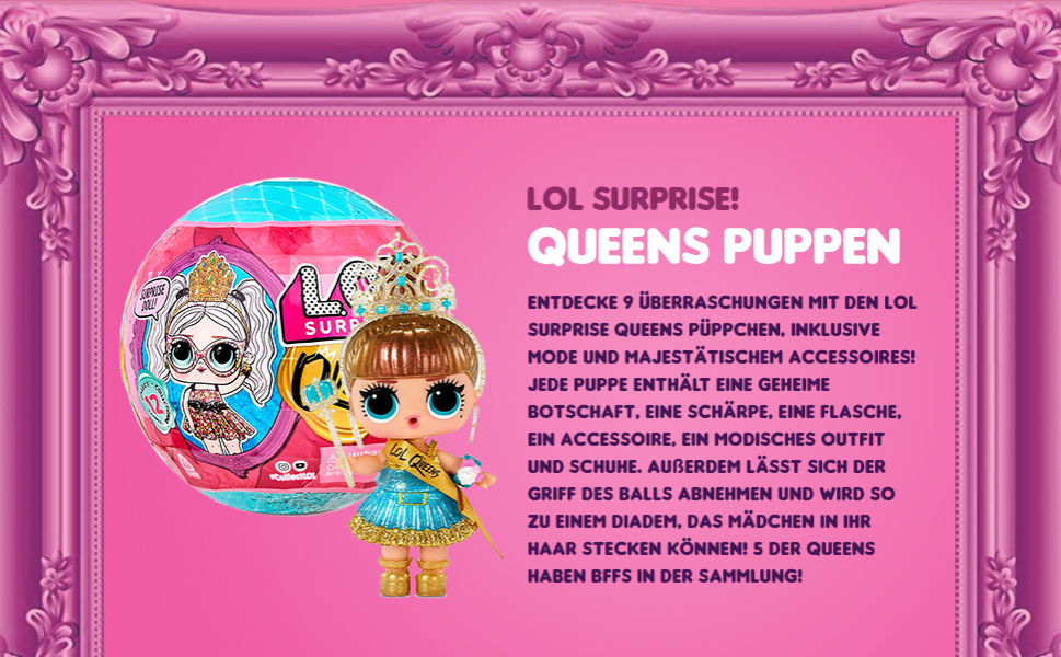 L.O.L. Surprise Queens Doll Asst in PDQ