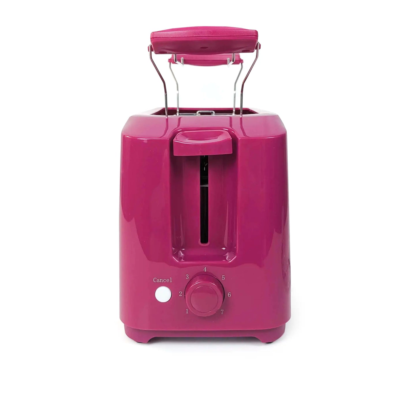 SEG Toaster mit abnehmbaren Brötchenaufsatz und 7 einstellbaren Bräunungsstufen 700 Watt in Pink