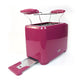 SEG Toaster mit abnehmbaren Brötchenaufsatz und 7 einstellbaren Bräunungsstufen 700 Watt in Pink