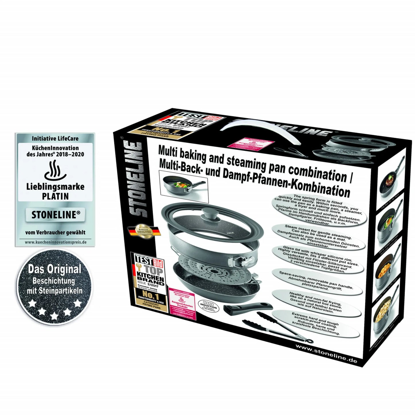 STONELINE® Multi Back- und Dampf-Pfannen-Kombination