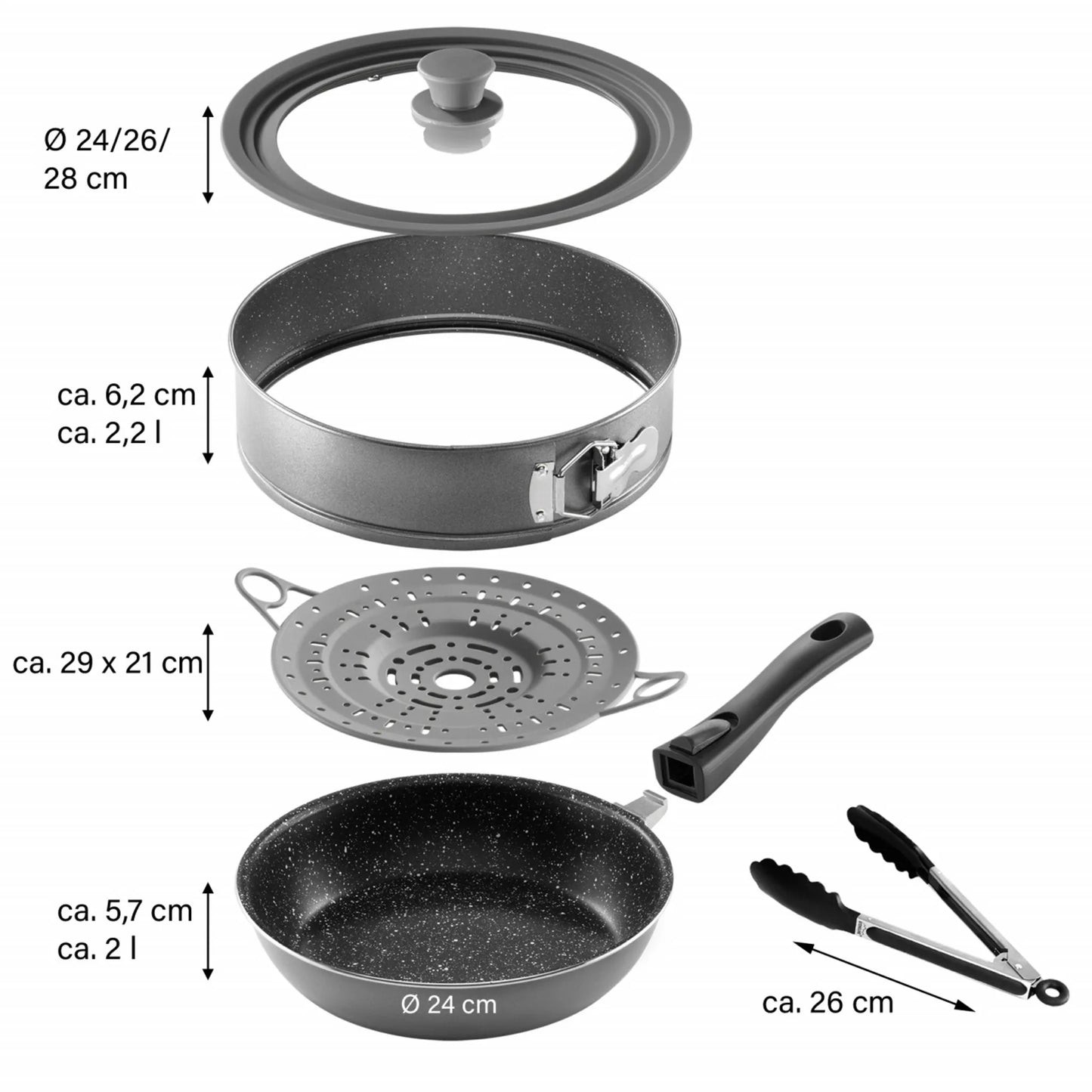 STONELINE® Multi Back- und Dampf-Pfannen-Kombination