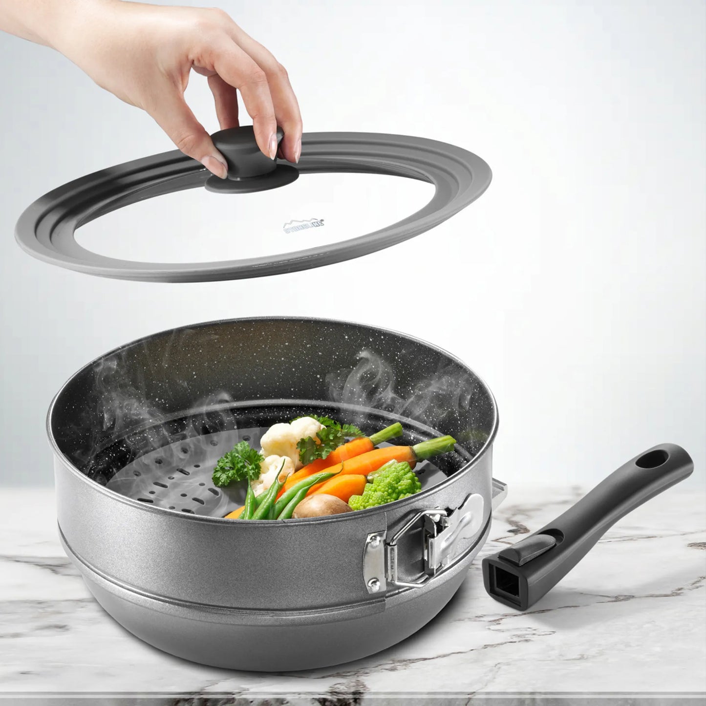 STONELINE® Multi Back- und Dampf-Pfannen-Kombination