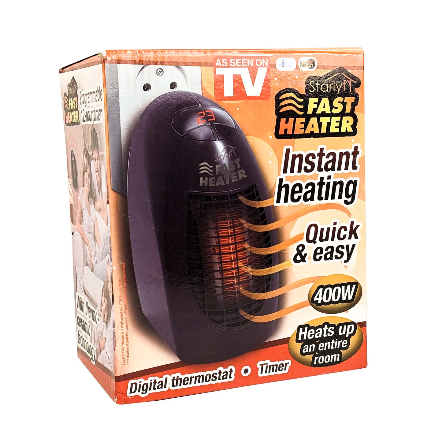 Starlyf® Fast Heater - 400 Watt Tragbare und leistungsstarke Mini-Heizung - Original aus TV-Werbung