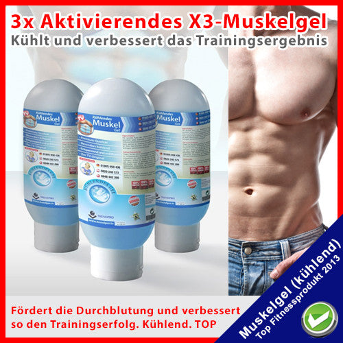 Kühlendes Muskelgel. Verbessert Trainingserfolge, Abtronix X2 - tv-original - 2