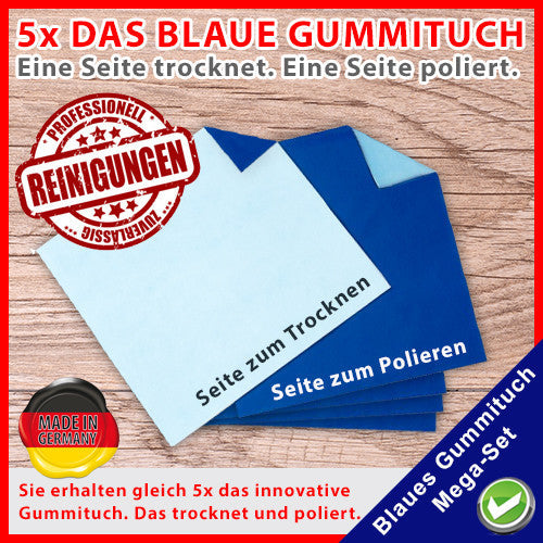 2x Das blaue Gummituch - Microfaser-Tuch zum Putzen und Trocknen - tv-original - 2