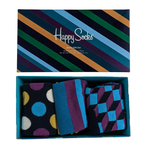 HAPPY SOCKS - 3-Pack Classic Multi-color Socken Geschenk Set BS