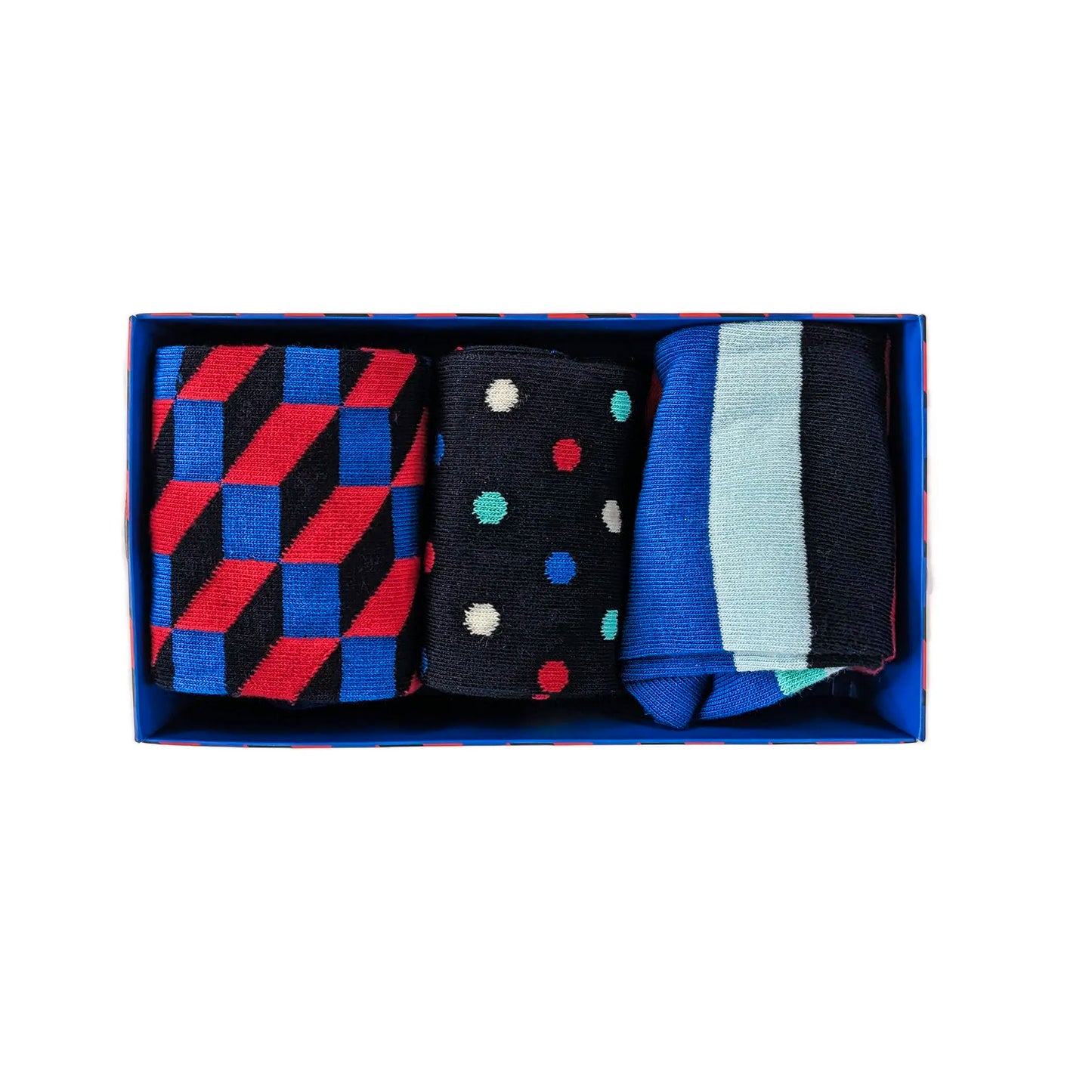 HAPPY SOCKS - 3-Pack Classic Multi-color Socken Geschenk Set RS