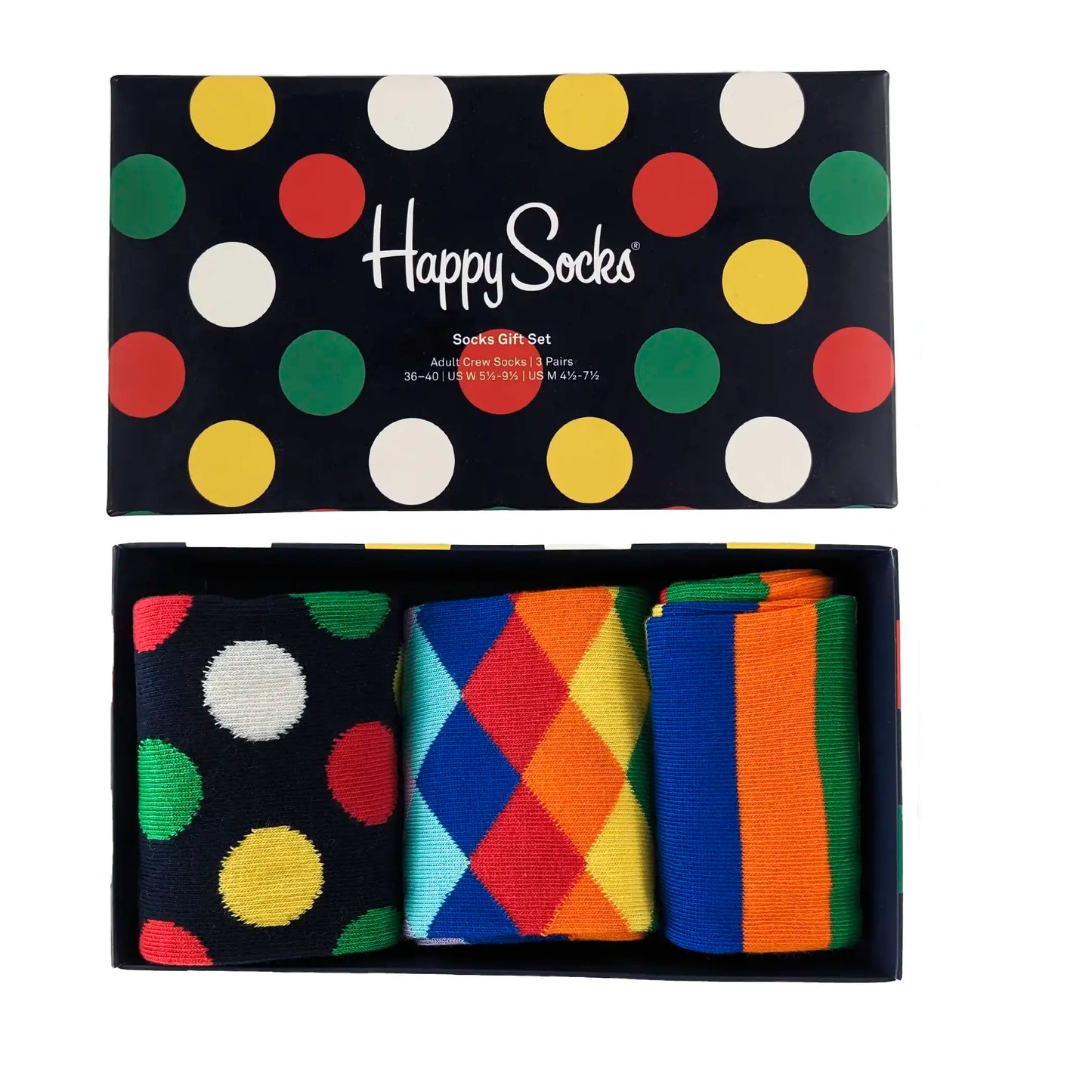 HAPPY SOCKS Big Dot Box 3er Geschenk Box