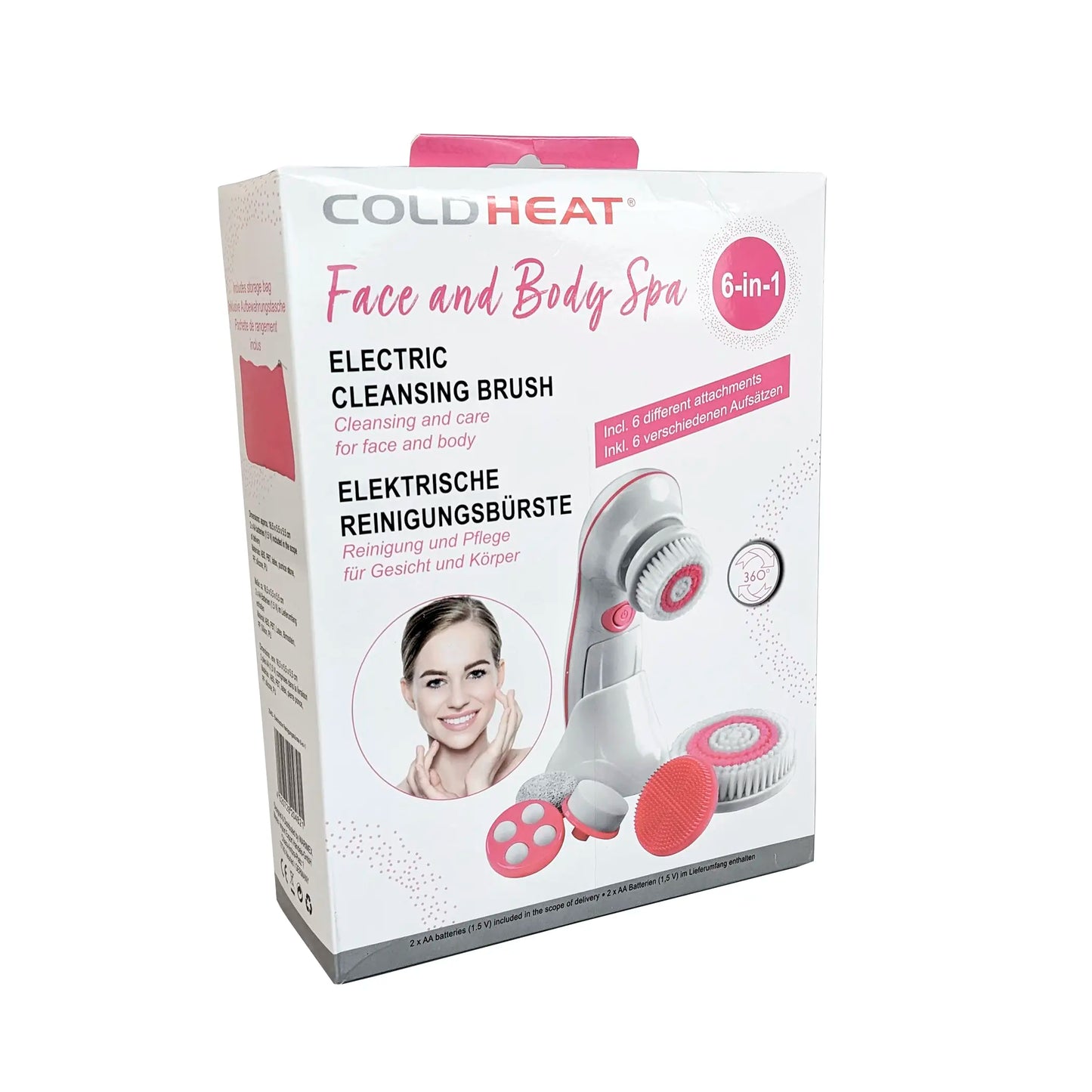 ColdHeat 6-in-1 Elektrische Reinigungsbürste für Gesicht und Körper