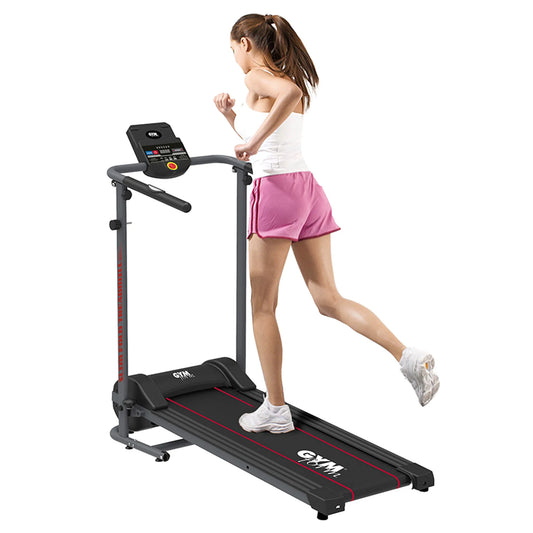 Gymform® Slim Fold Treadmill - kompaktes, zusammenklappbares Laufband, Fitnessgerät 6 km/h, 3 Programme sowie 3 variabel einstellbare Geschwindigkeiten bis 110 kg – Aus der TV Werbung