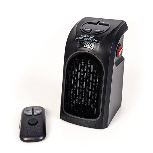 LIVINGTON Handy Heater 500 Watt - Fernbedienung, Thermostat und Timer - Effiziente Wärme auf Knopfdruck