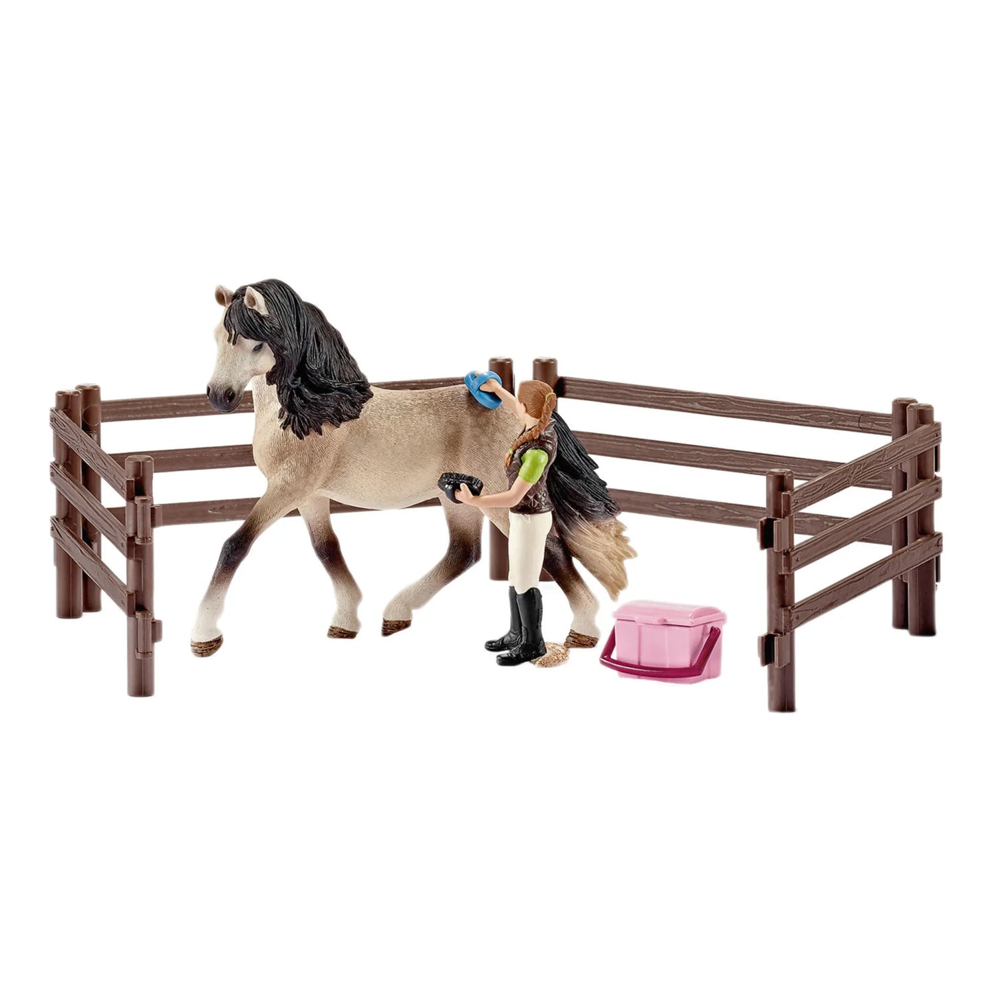 Schleich - Tierfiguren, Pferdepflegeset, Andalusier 42270