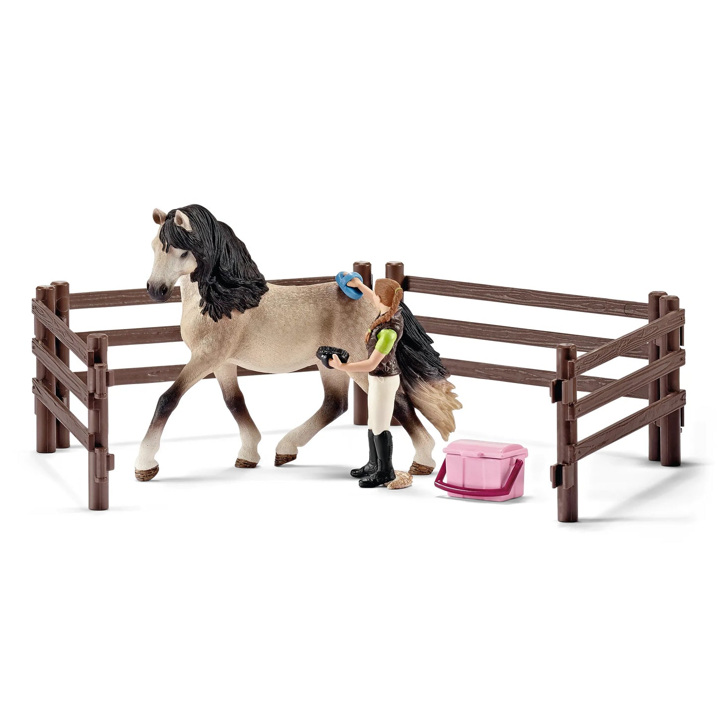 Schleich - Tierfiguren, Pferdepflegeset, Andalusier 42270