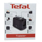 Tefal Principio Select Toaster (850 Watt, 7 Bräunungsstufen, Krümelschublade, Hebe-Funktion, Brötchenaufsatz) schwarz Modell TT165N