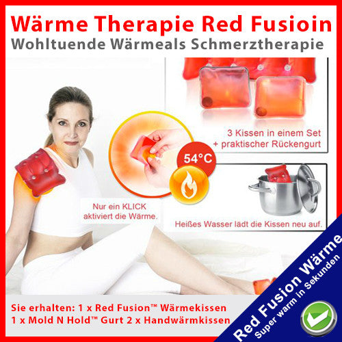Red Fusion Wärmekissen-Set. Ideal für Schmerztherapie - tv-original - 2